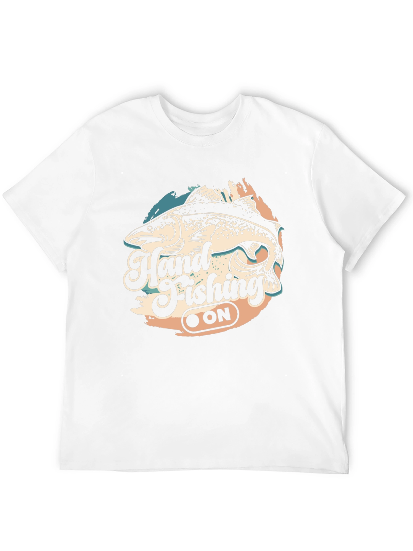 Hand Fishing ON T-Shirt - Black Tee