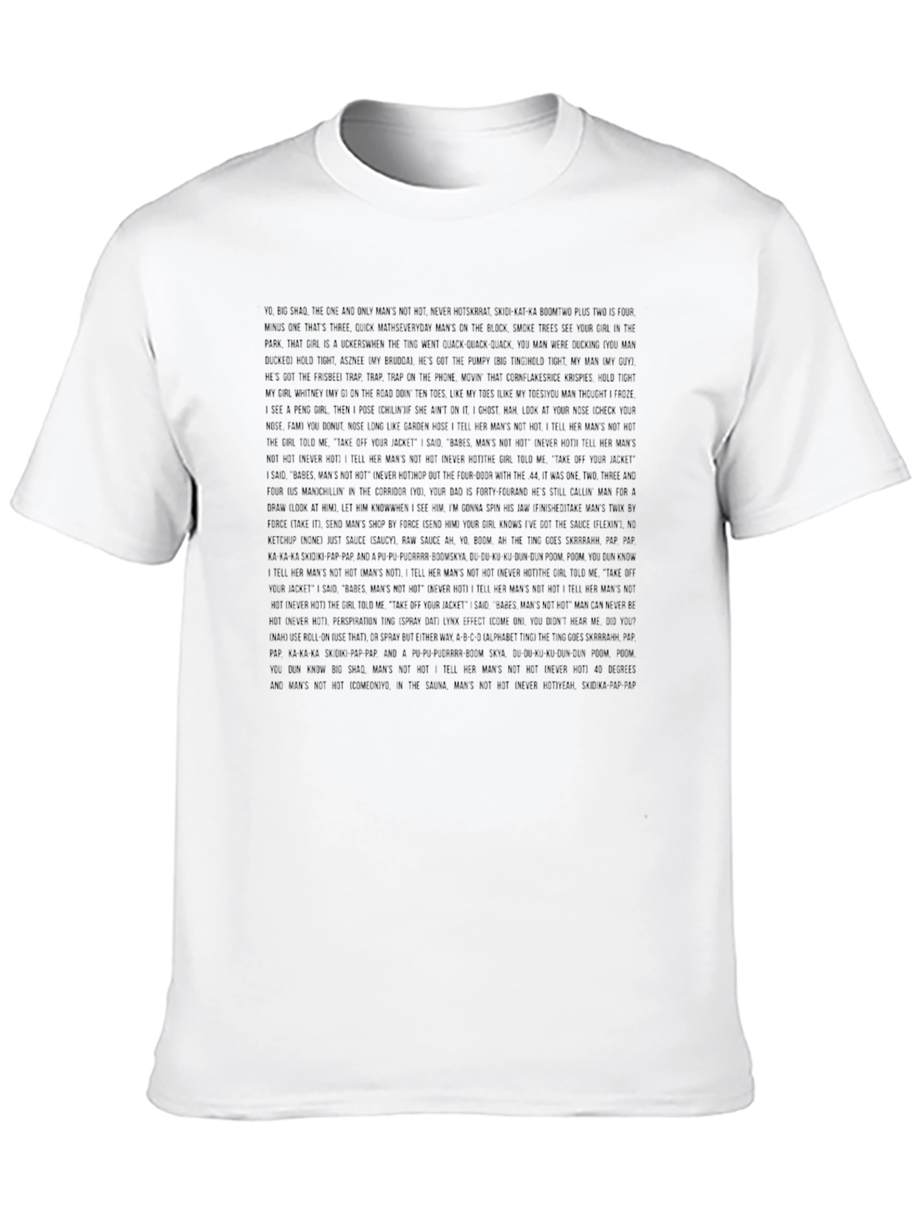 Unique Black T-Shirt with Subtle Text Design