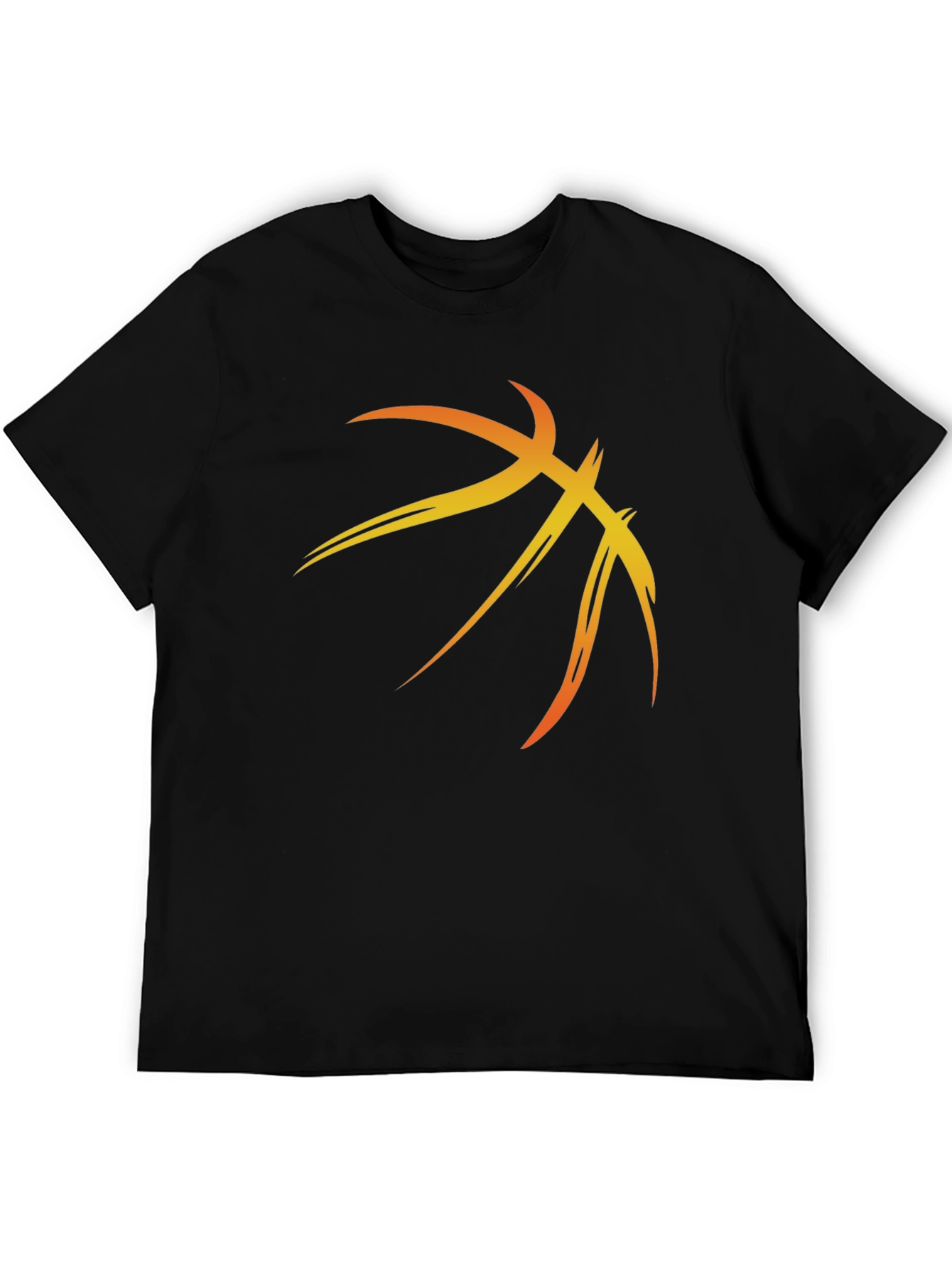 Basketball Graphic Tee - Black Cotton Blend Shirt