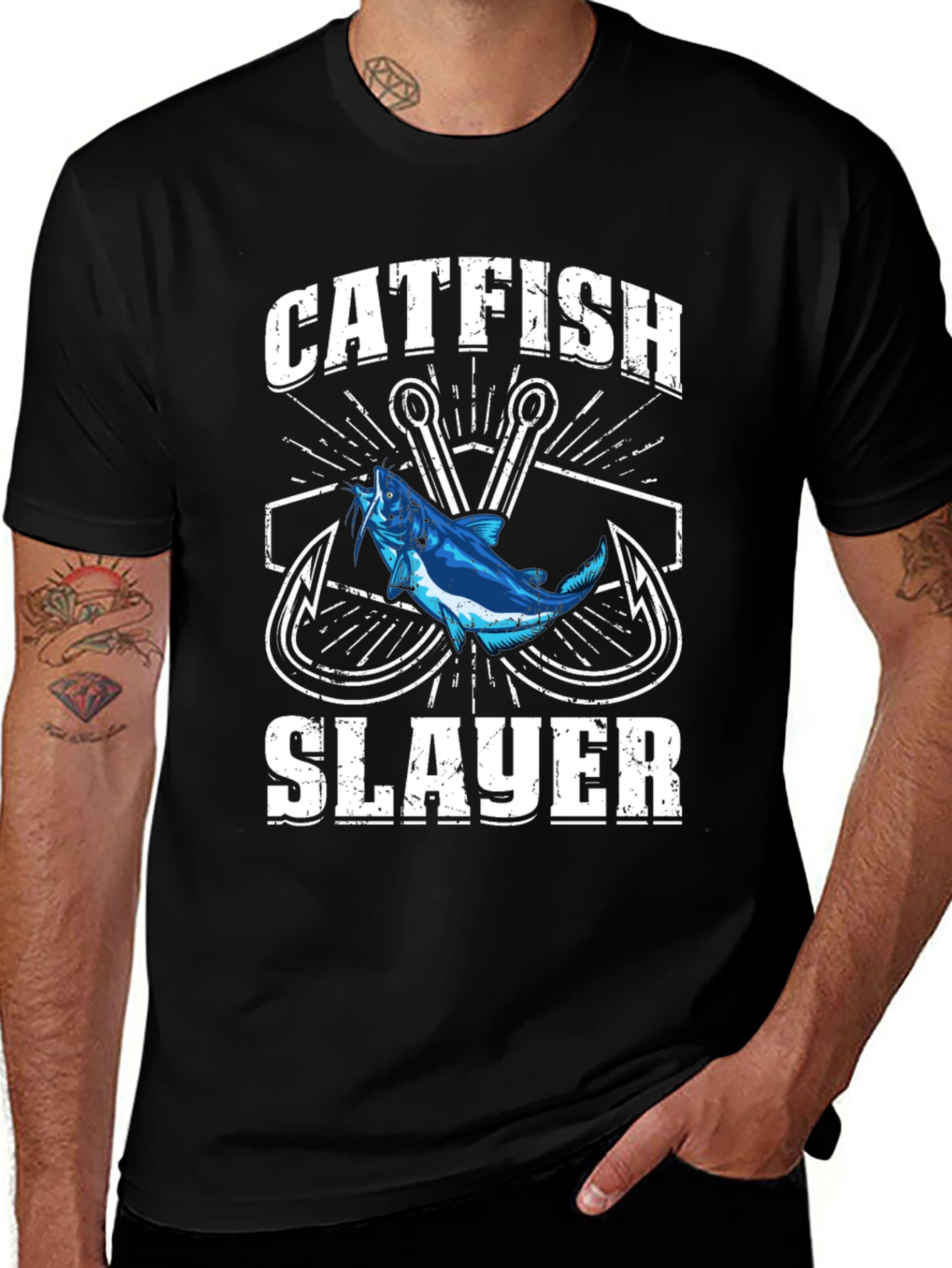 Catfish Slayer Graphic Tee - Fishing Shirt