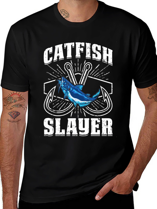 Catfish Slayer Graphic Tee - Fishing Shirt