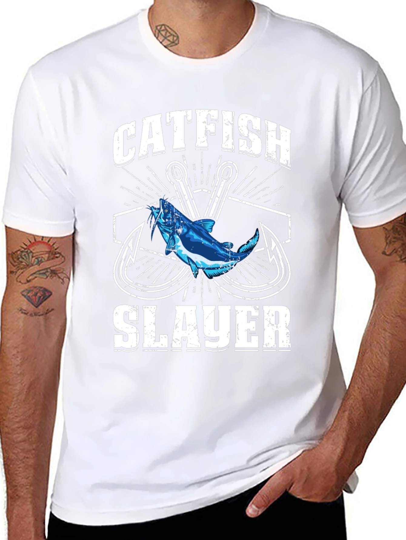 Catfish Slayer Graphic Tee - Fishing Shirt