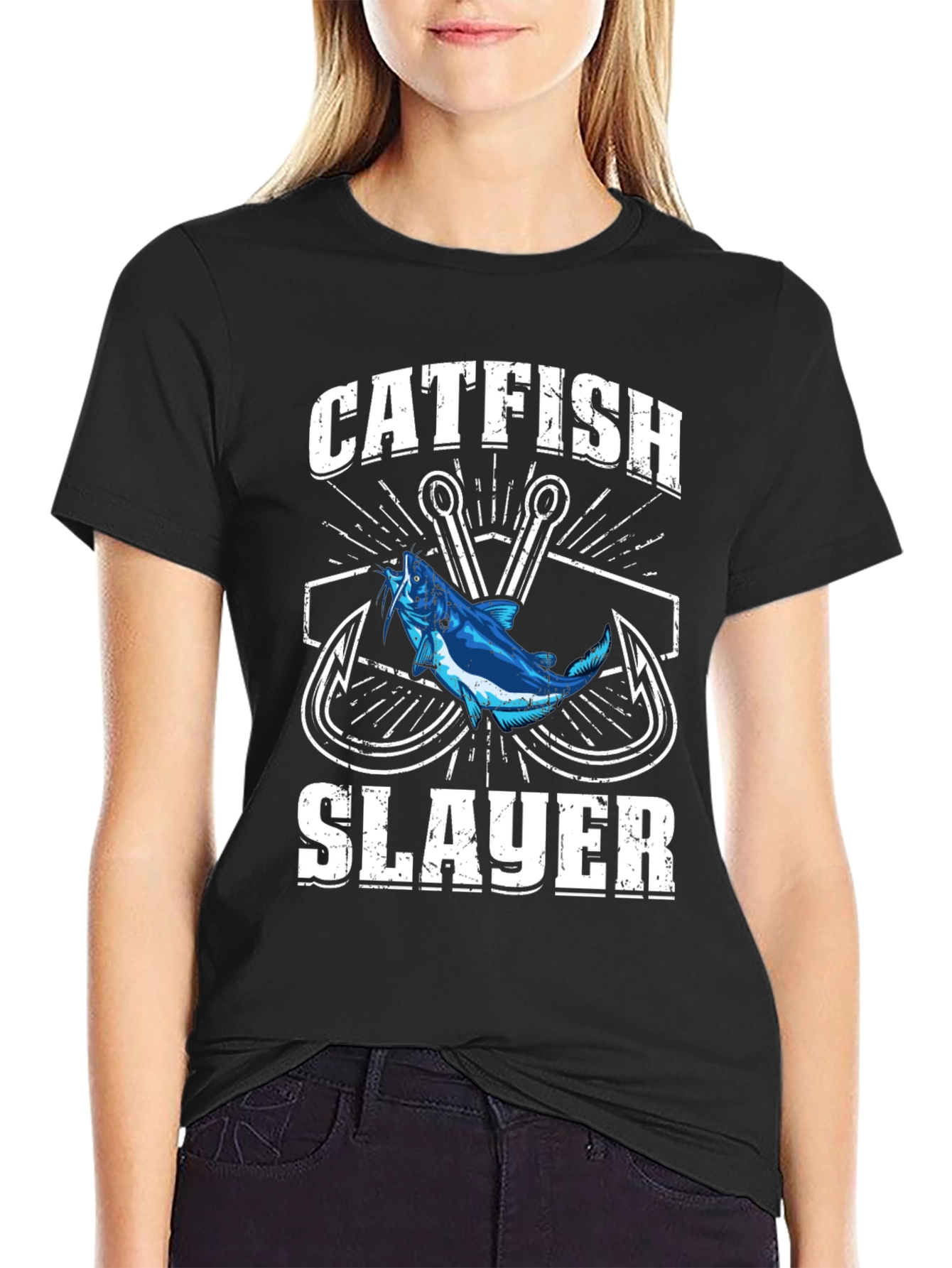 Catfish Slayer Graphic Tee - Fishing Shirt