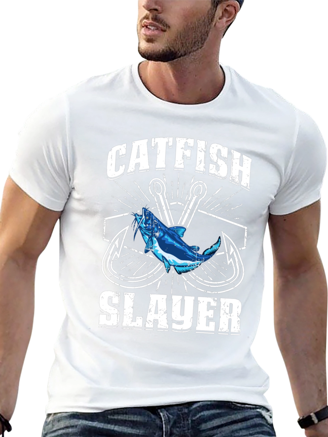 Catfish Slayer Graphic Tee - Fishing Shirt