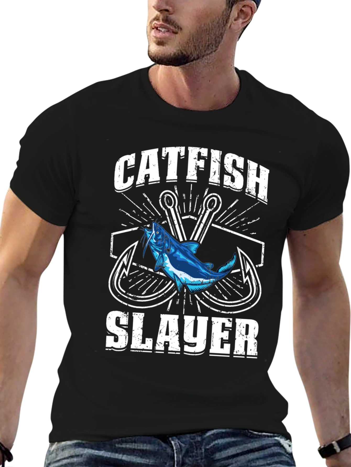 Catfish Slayer Graphic Tee - Fishing Shirt