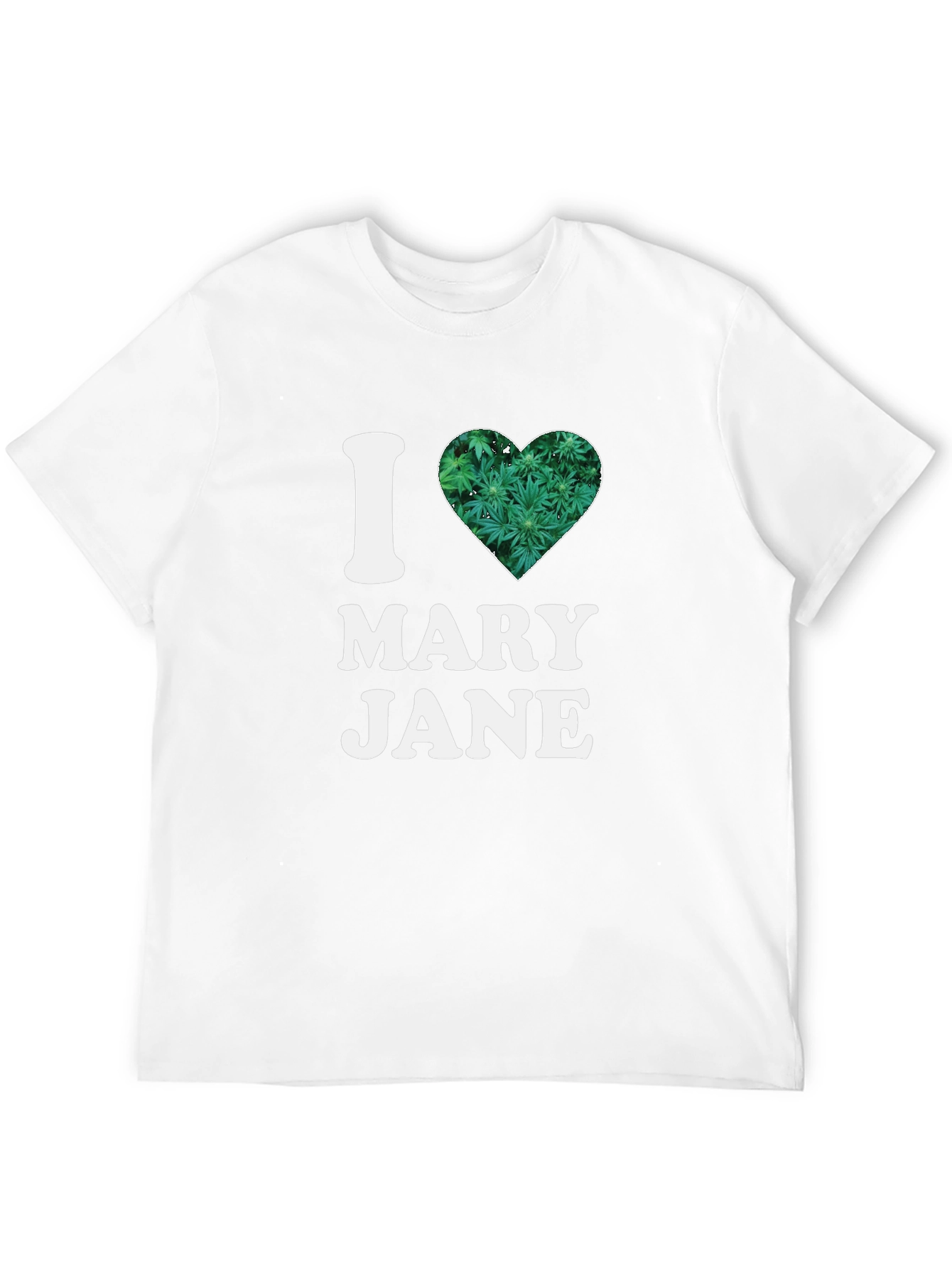 I Heart Mary Jane T-Shirt - Cannabis Leaf Design