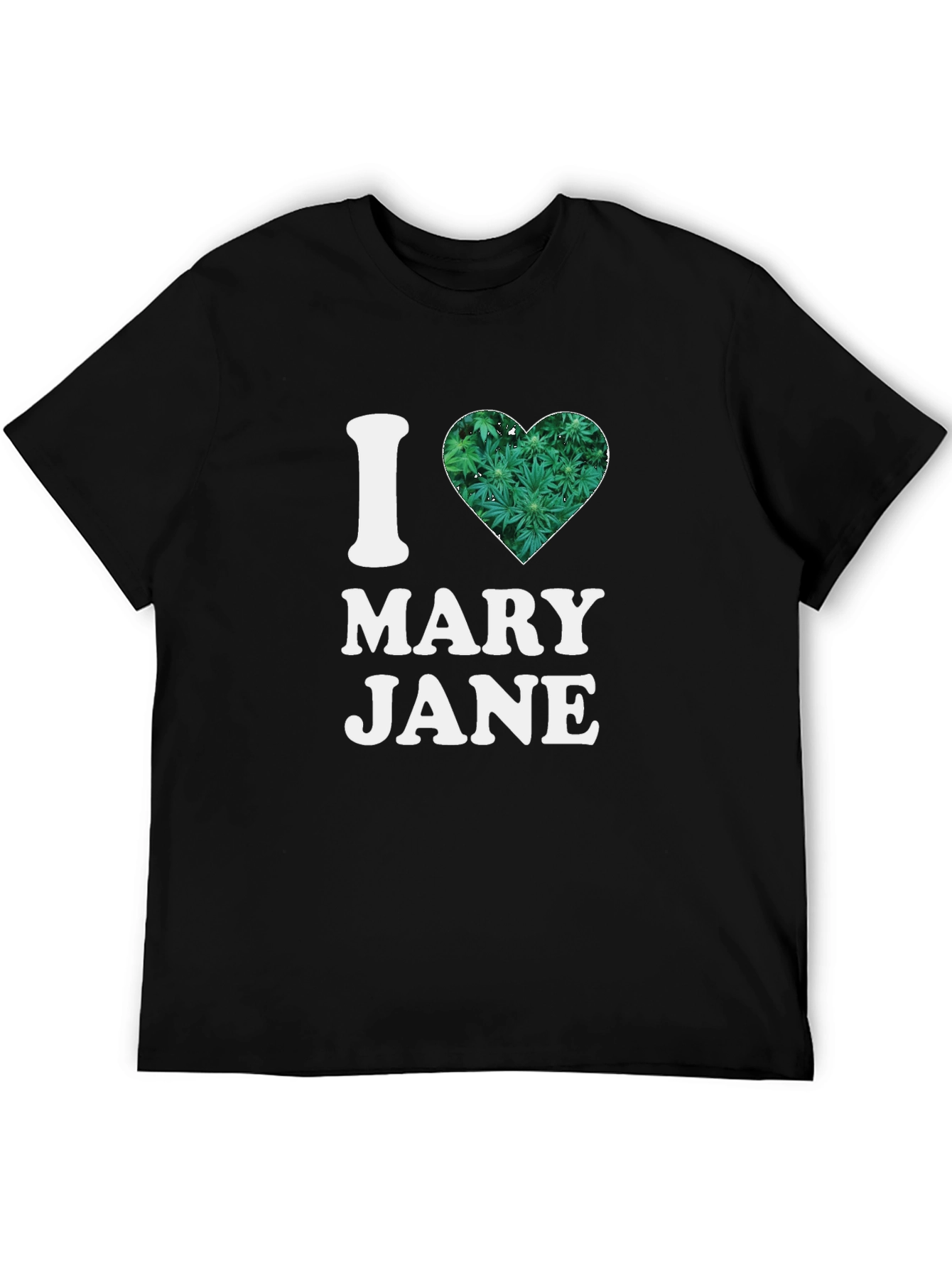 I Heart Mary Jane T-Shirt - Cannabis Leaf Design