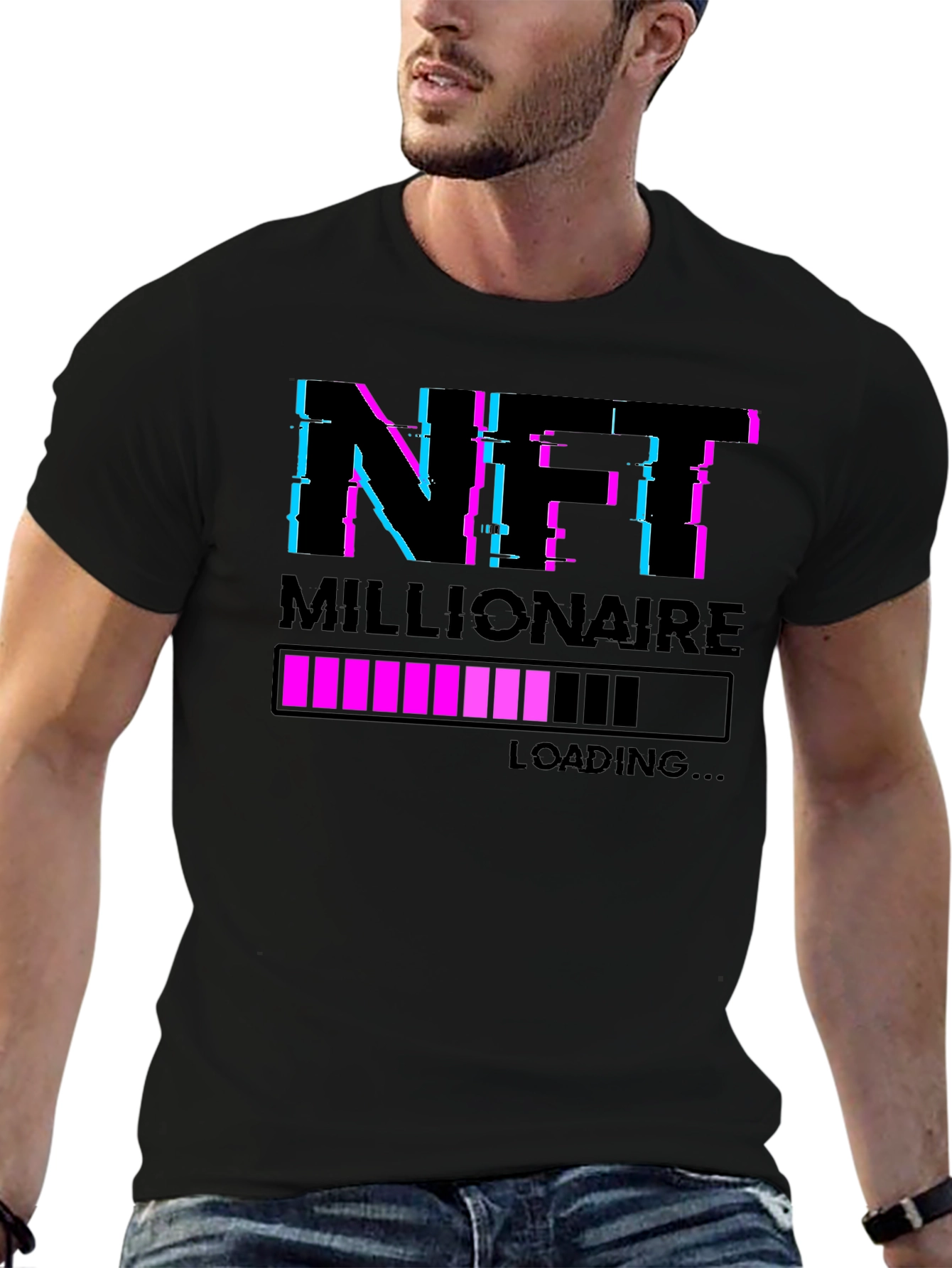 NFT Millionaire Loading Graphic Tee - Black