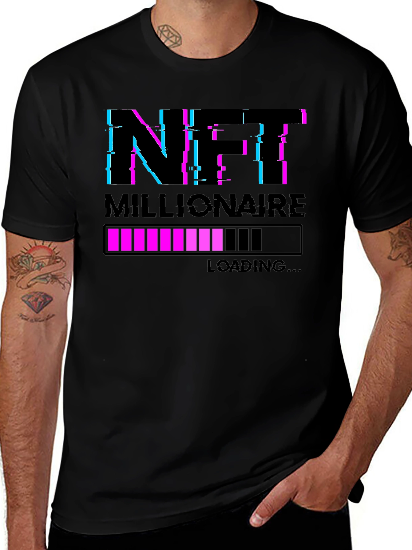 NFT Millionaire Loading Graphic Tee - Black