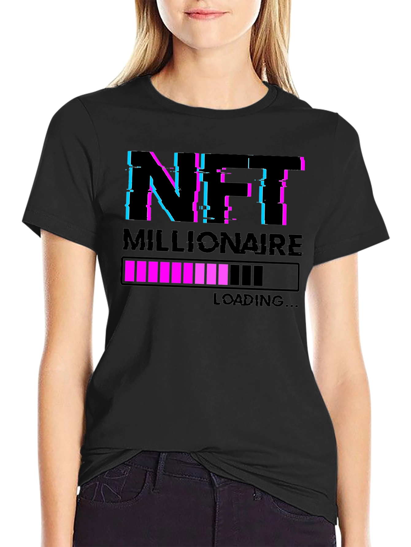 NFT Millionaire Loading Graphic Tee - Black