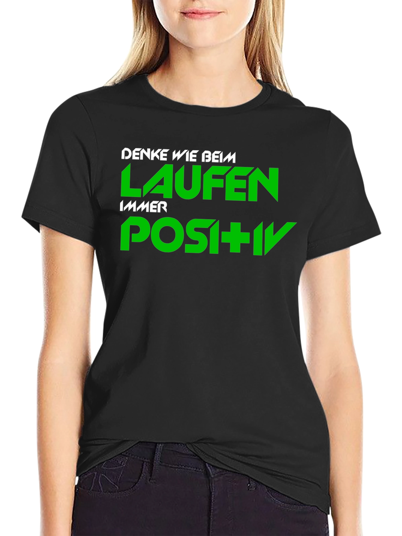 Denke Wie Beim Laufen T-Shirt - Black