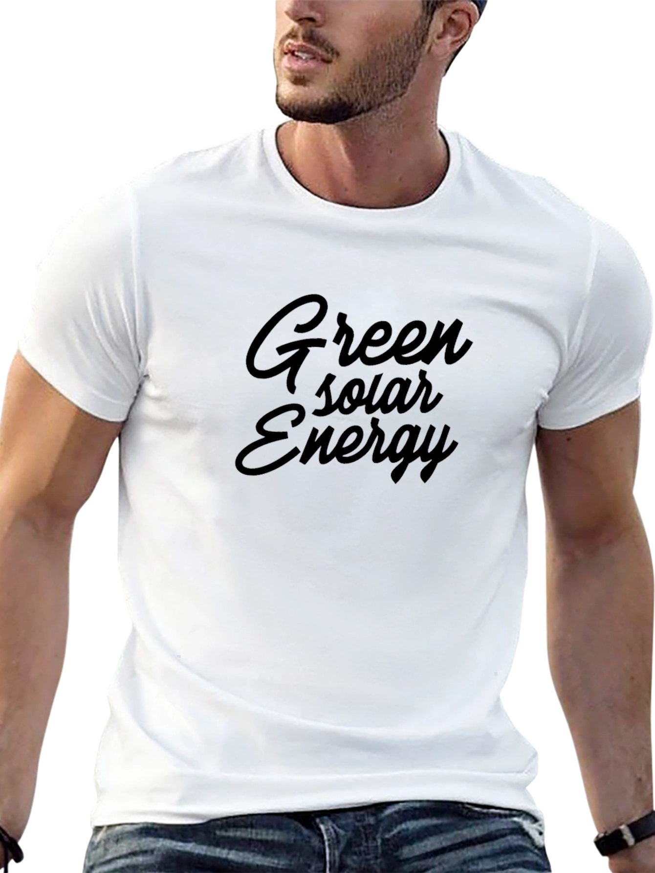 Green Solar Energy Black T-Shirt