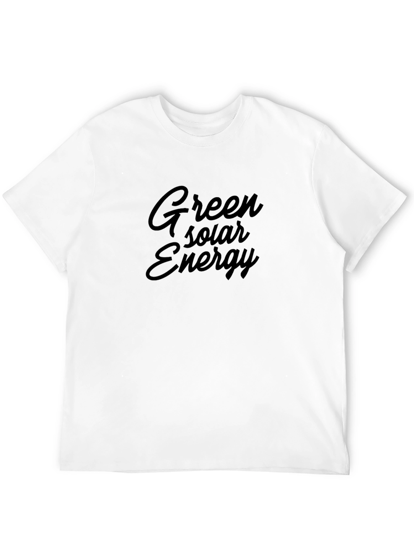 Green Solar Energy Black T-Shirt