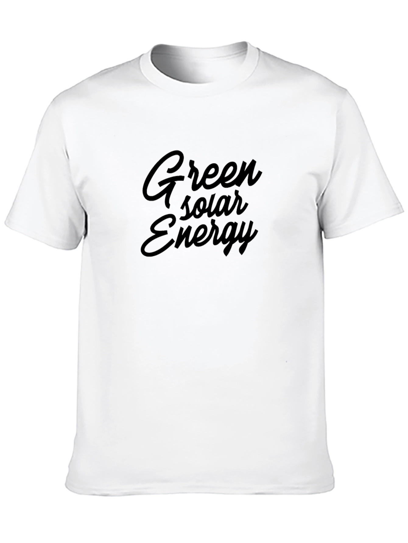 Green Solar Energy Black T-Shirt