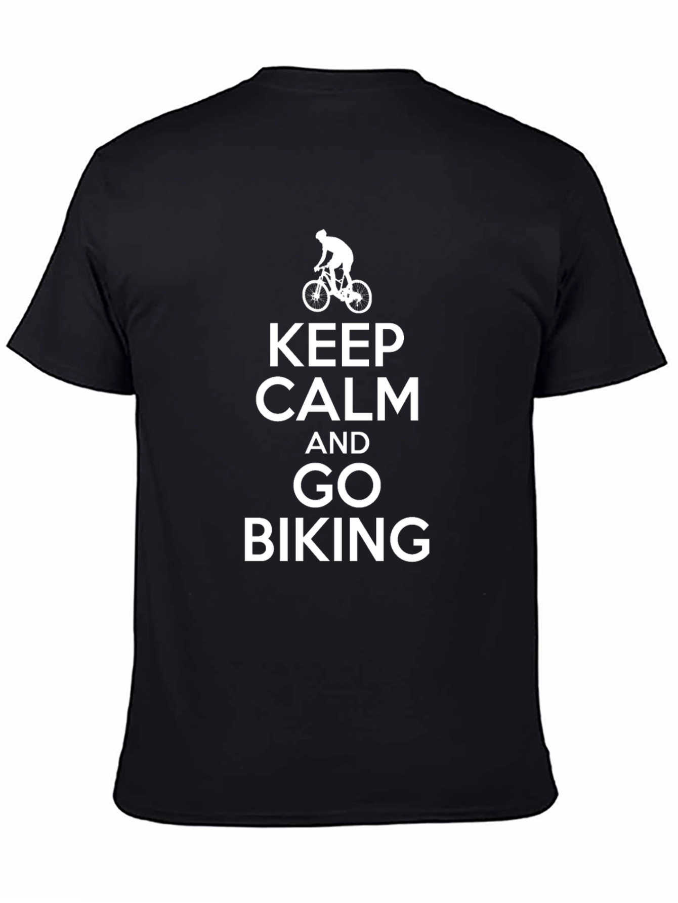 Keep Calm and Go Biking Mens Graphic T-Shirt