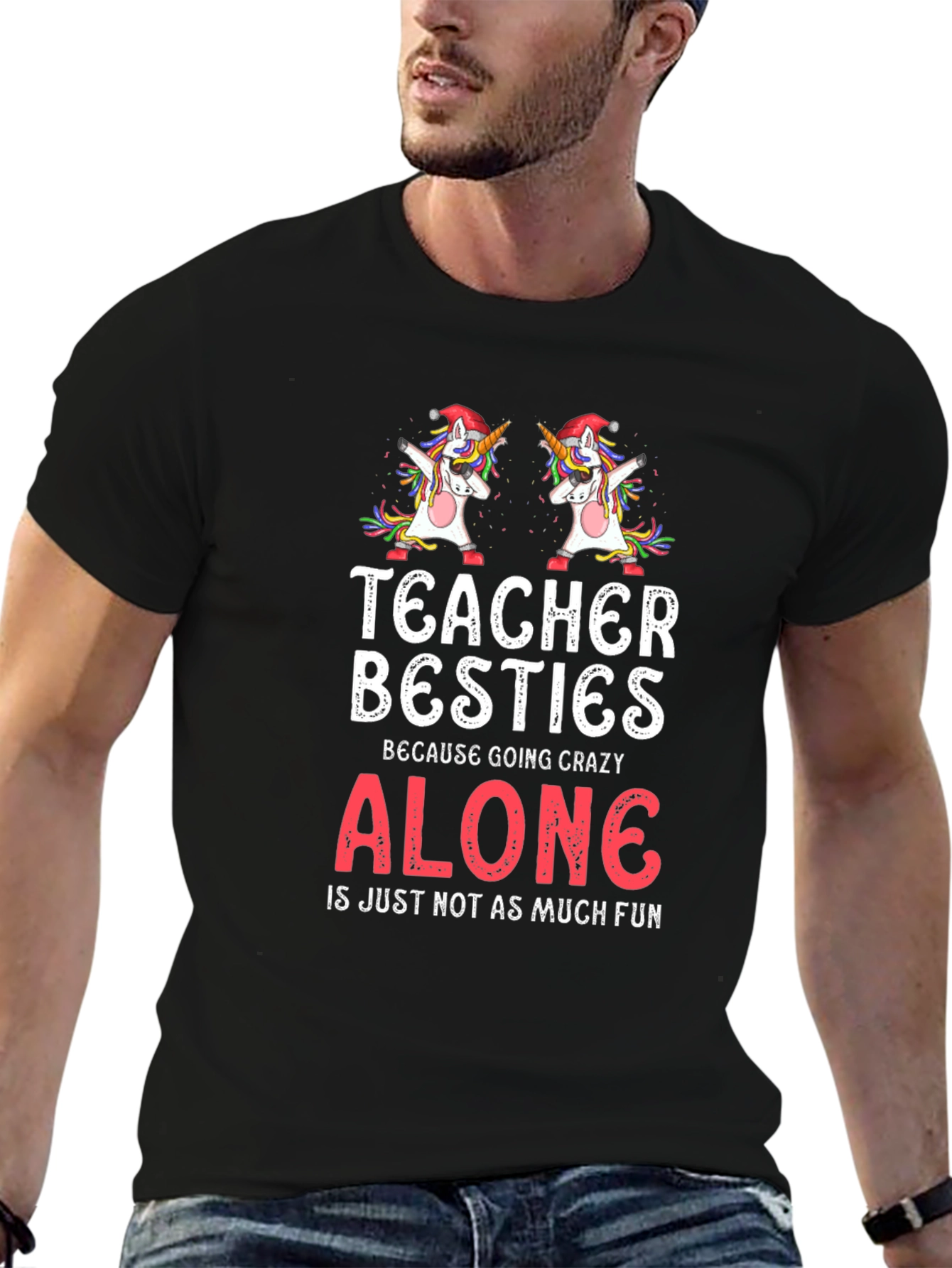 Teacher Besties Unicorn Graphic Tee