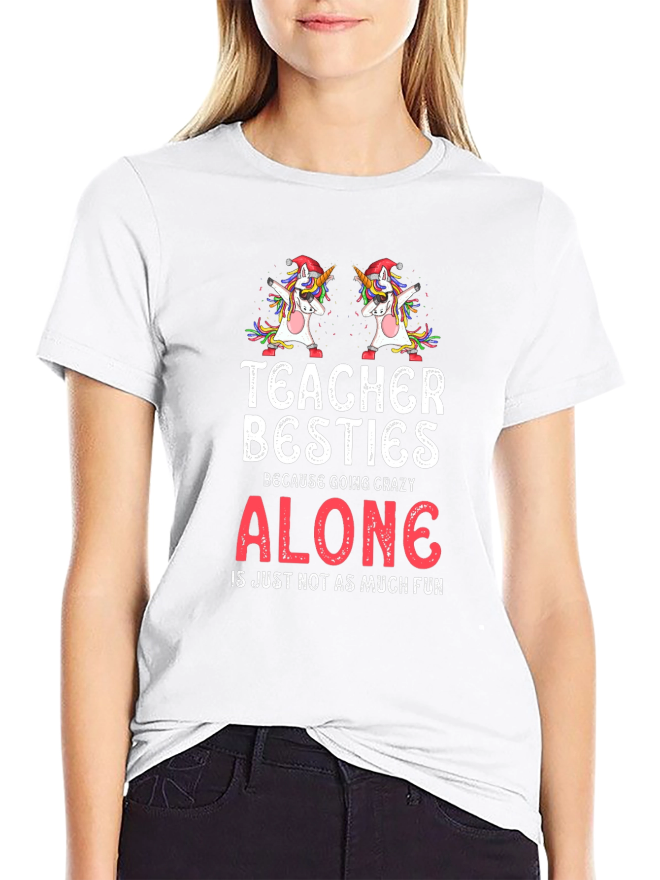 Teacher Besties Unicorn Graphic Tee
