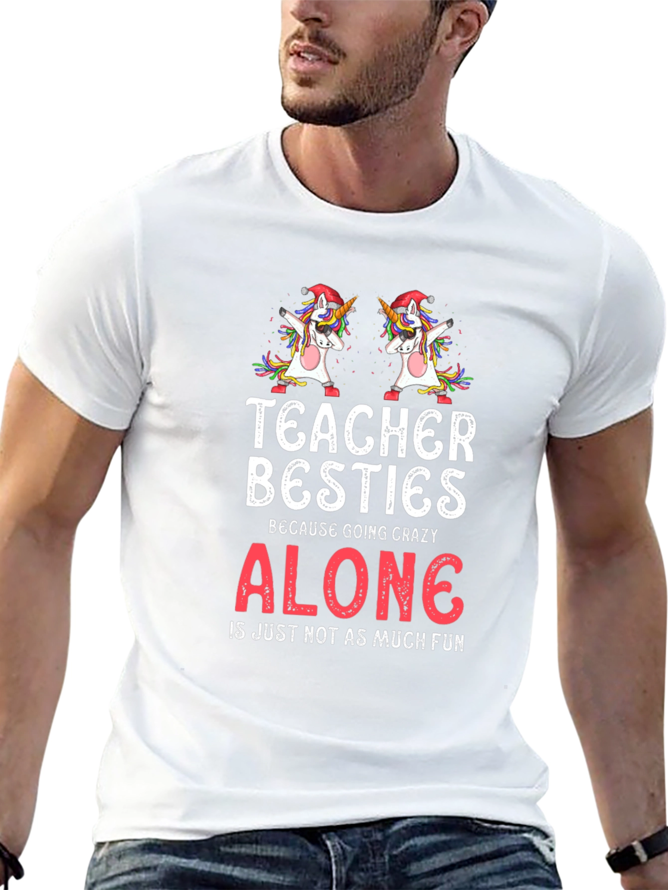 Teacher Besties Unicorn Graphic Tee