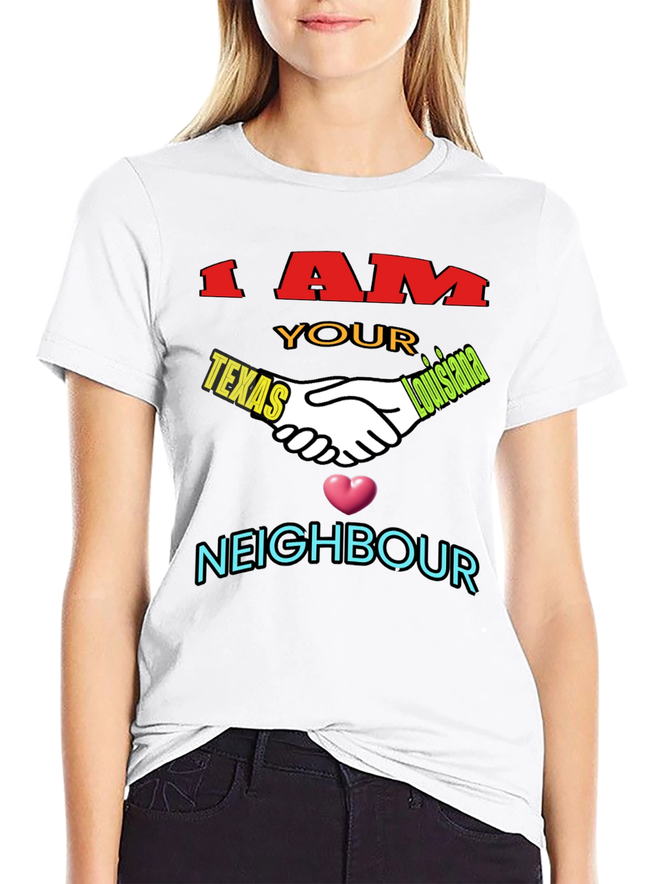 Texas Louisiana Neighbour T-Shirt