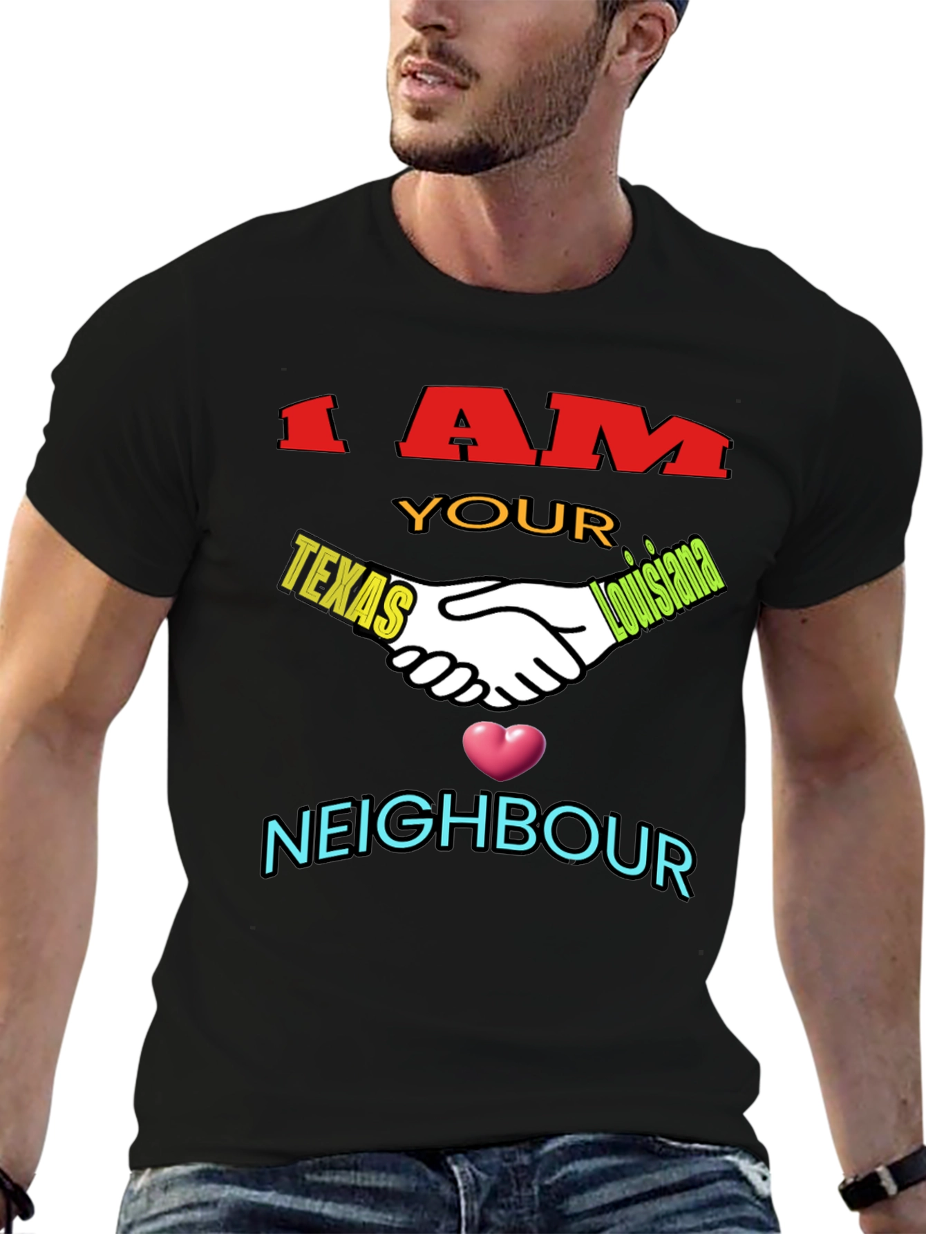 Texas Louisiana Neighbour T-Shirt