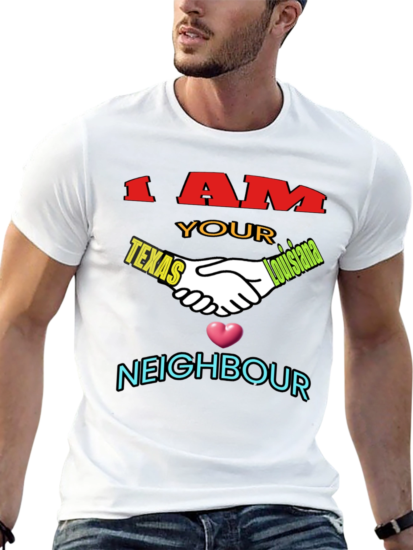 Texas Louisiana Neighbour T-Shirt