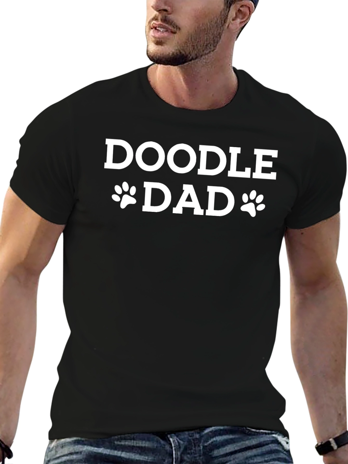 Doodle Dad T-Shirt - Black Cotton Tee