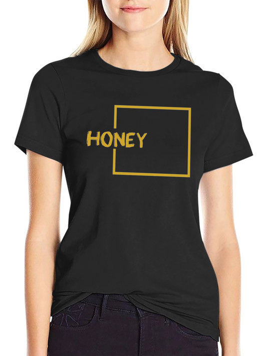 Honey Graphic Tee - Black Short Sleeve T-Shirt