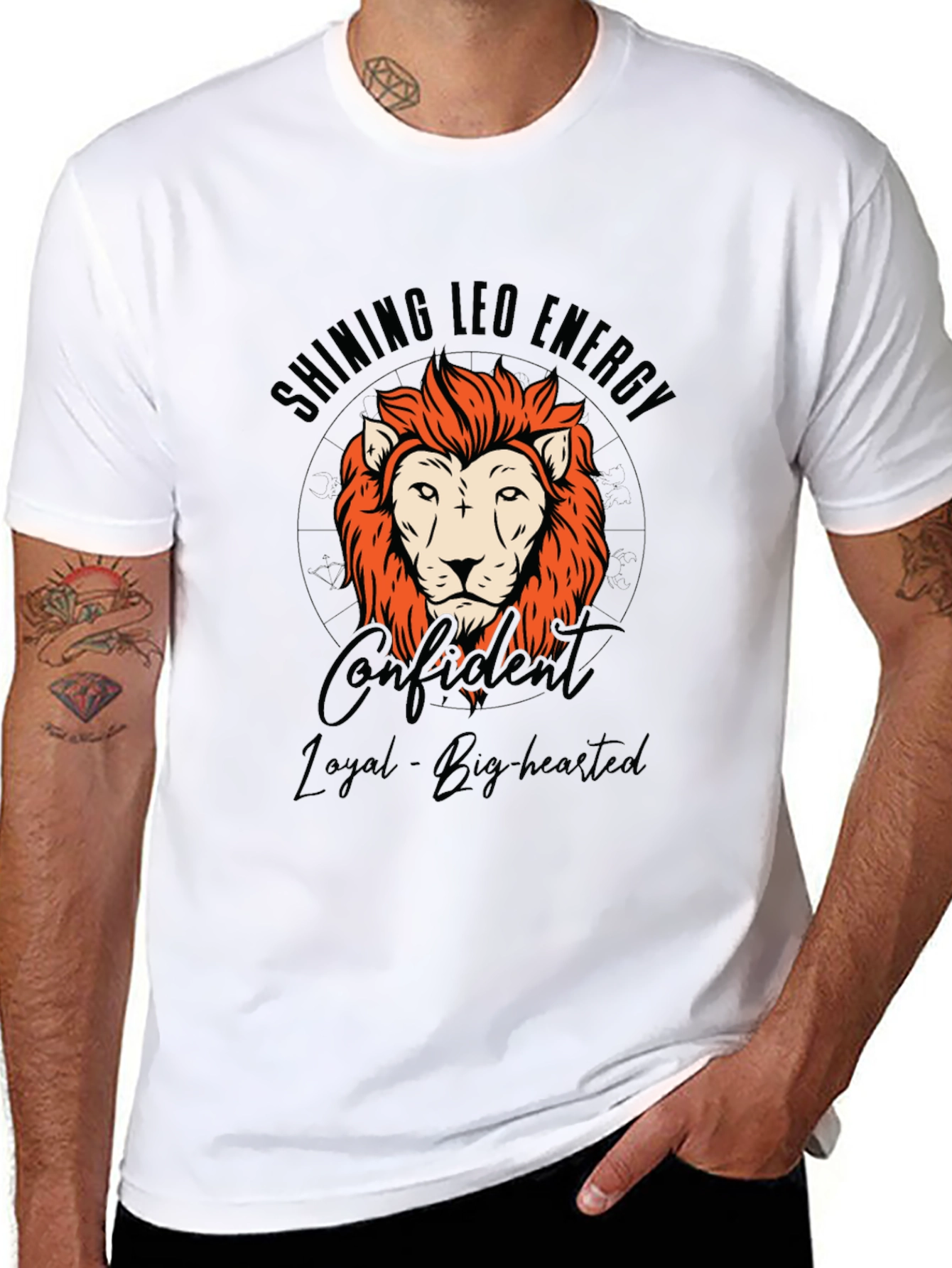 Shining Leo Energy T-Shirt - Confident Lion Tee