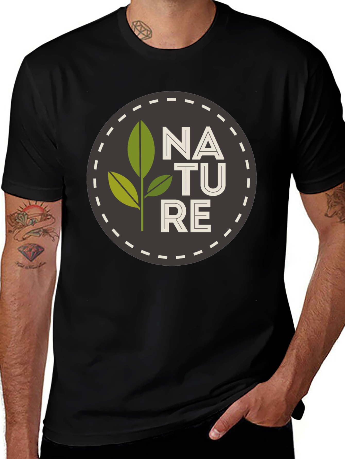 Nature Graphic Black T-Shirt