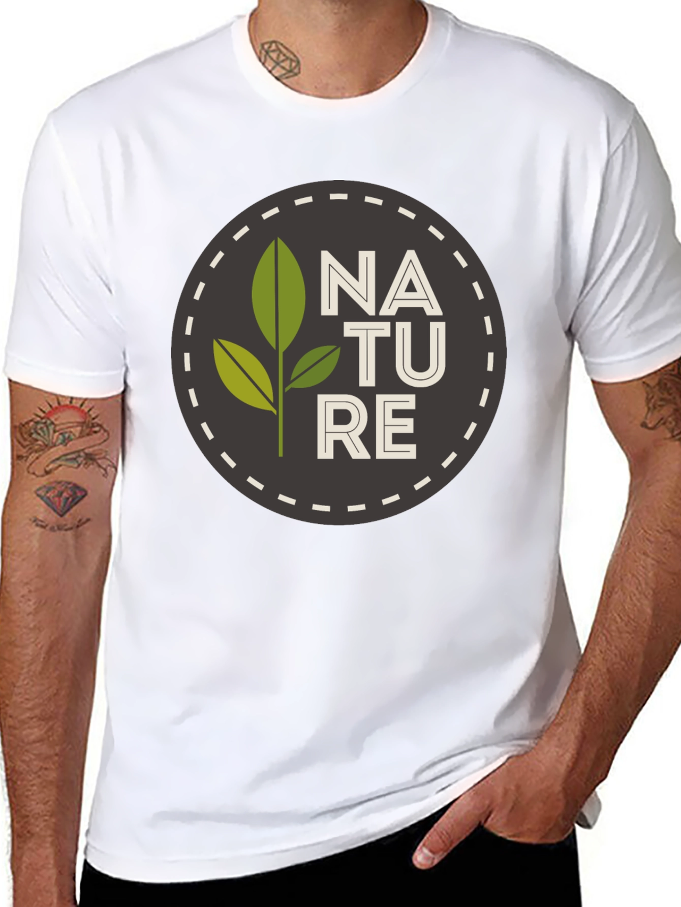Nature Graphic Black T-Shirt