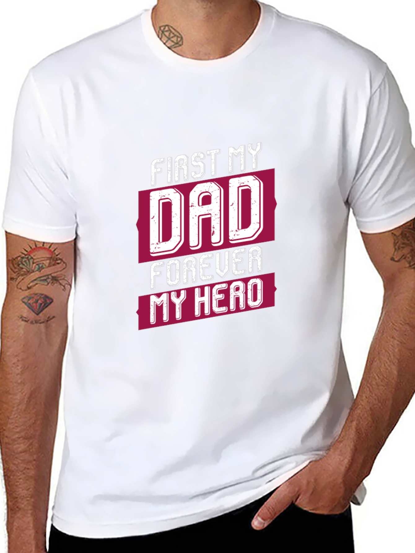 First My Dad Forever My Hero Graphic Tee