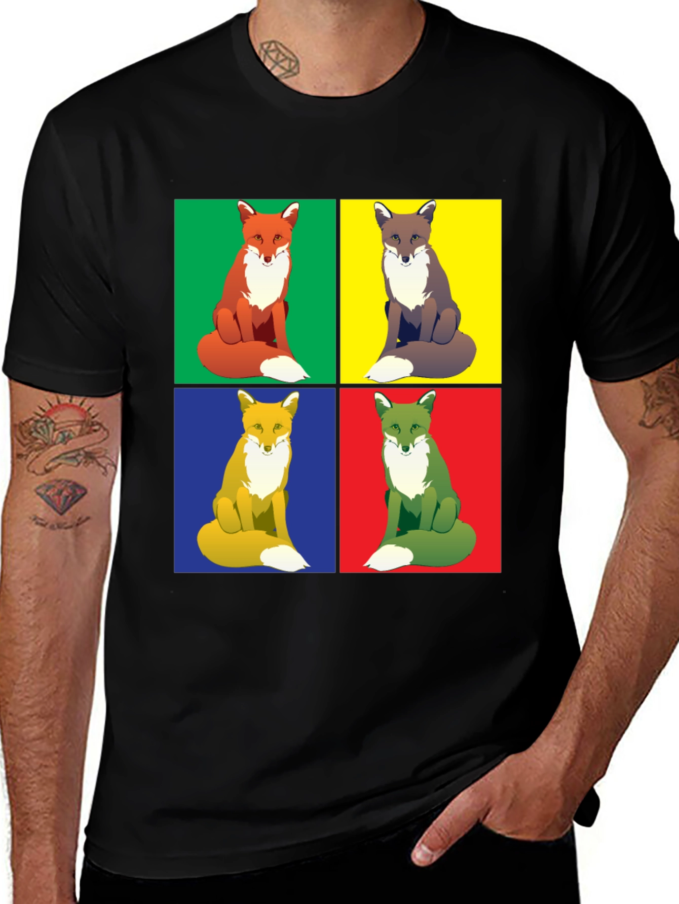 Pop Art Fox Tee - Bold Graphic T-Shirt