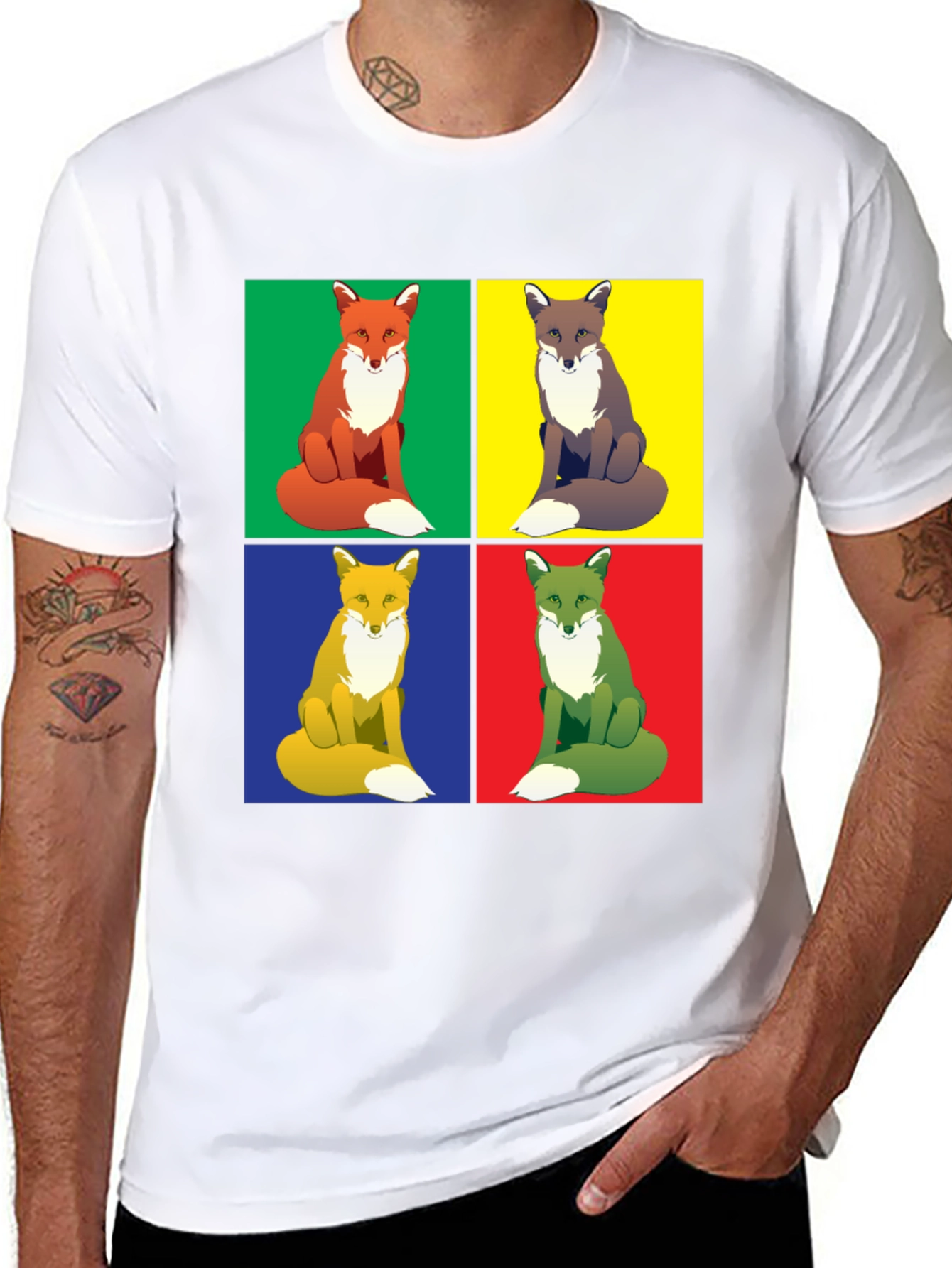 Pop Art Fox Tee - Bold Graphic T-Shirt