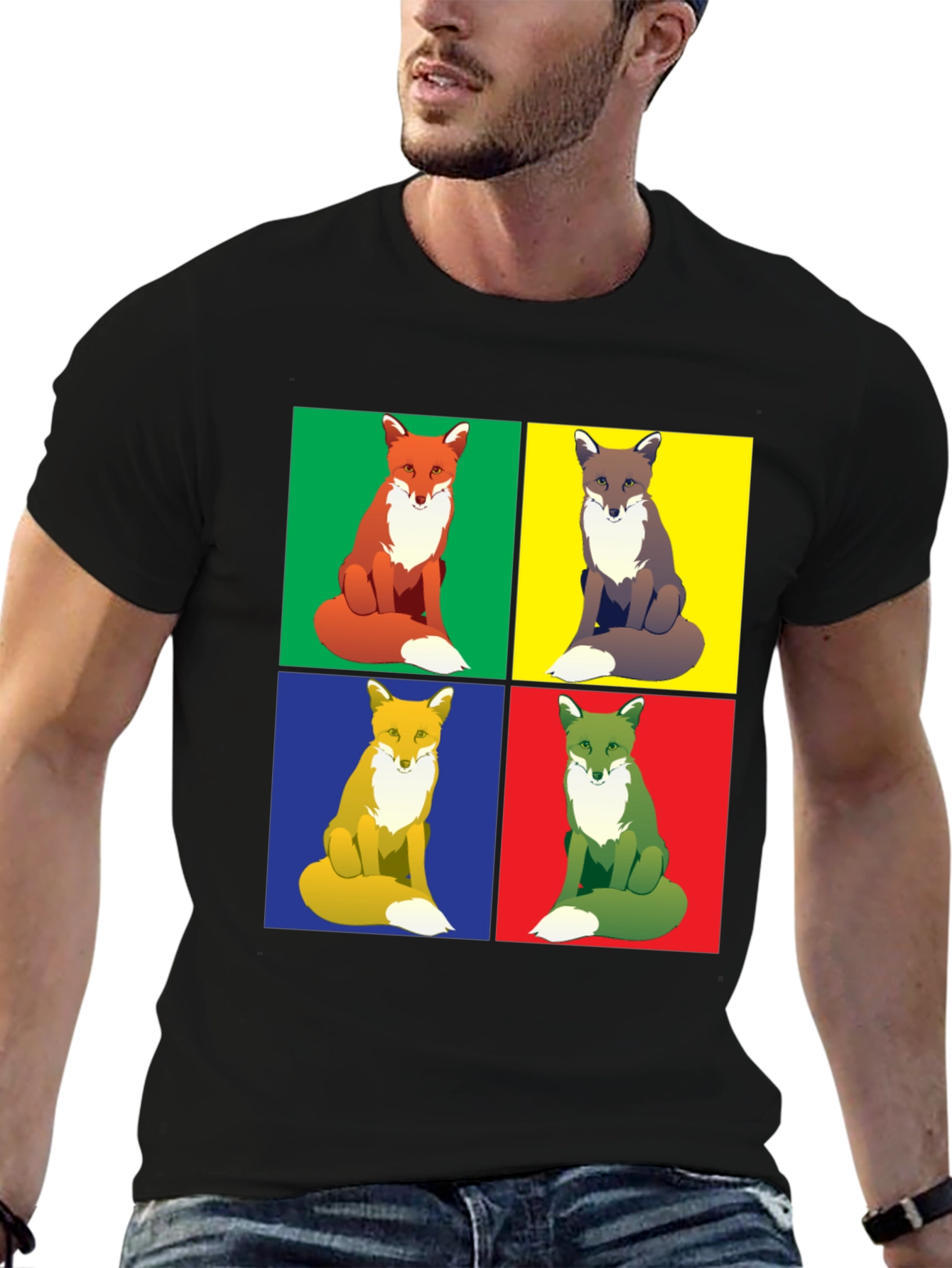Pop Art Fox Tee - Bold Graphic T-Shirt