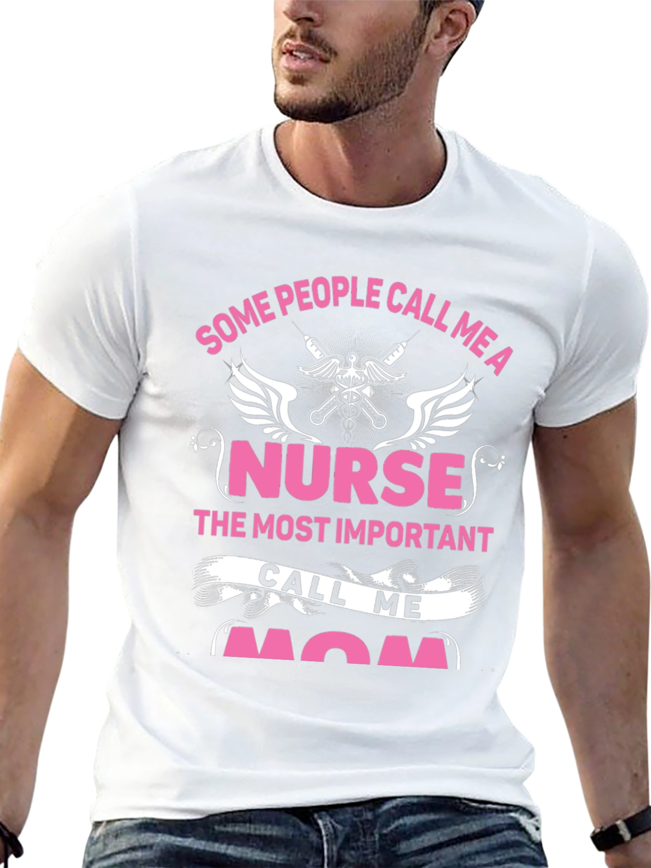 Nurse Mom Graphic T-Shirt - Black