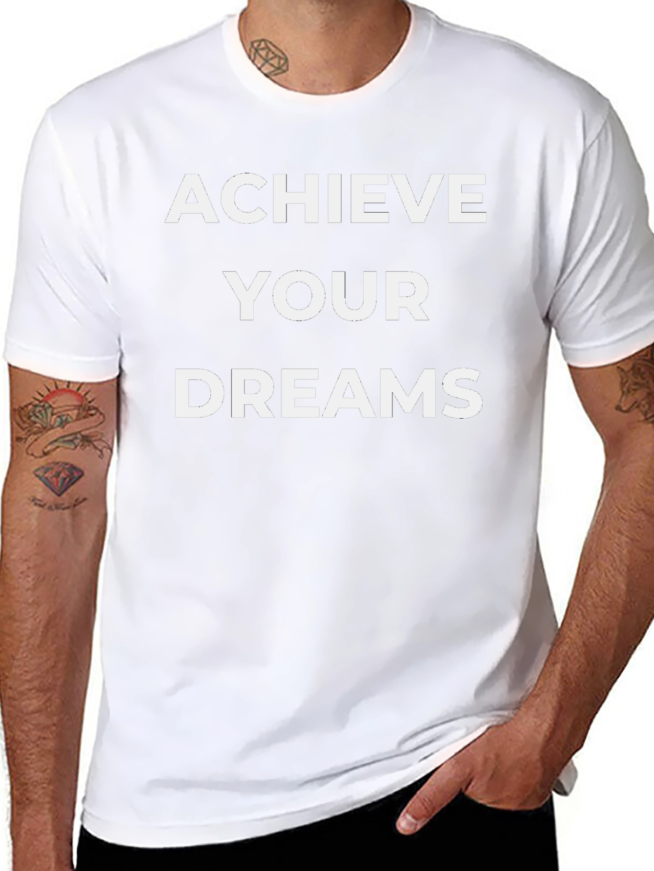 Achieve Your Dreams Black Graphic T-Shirt