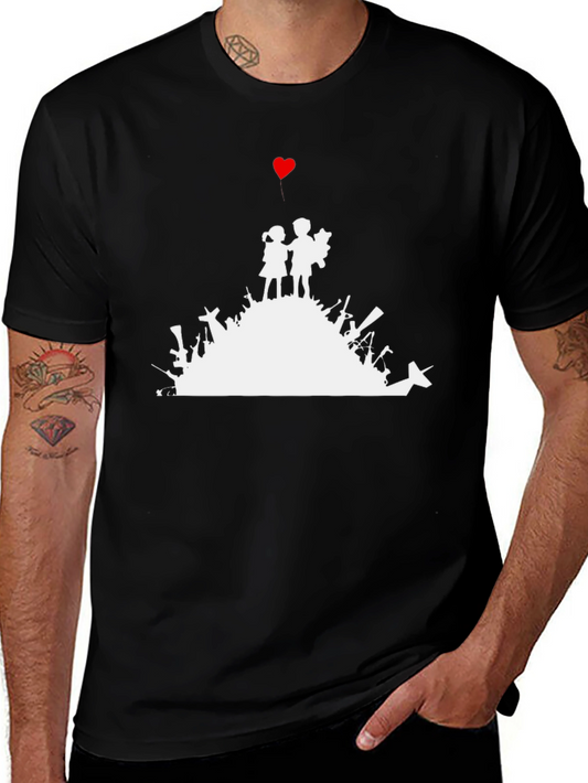 Peace Over War T-Shirt Black Graphic Tee