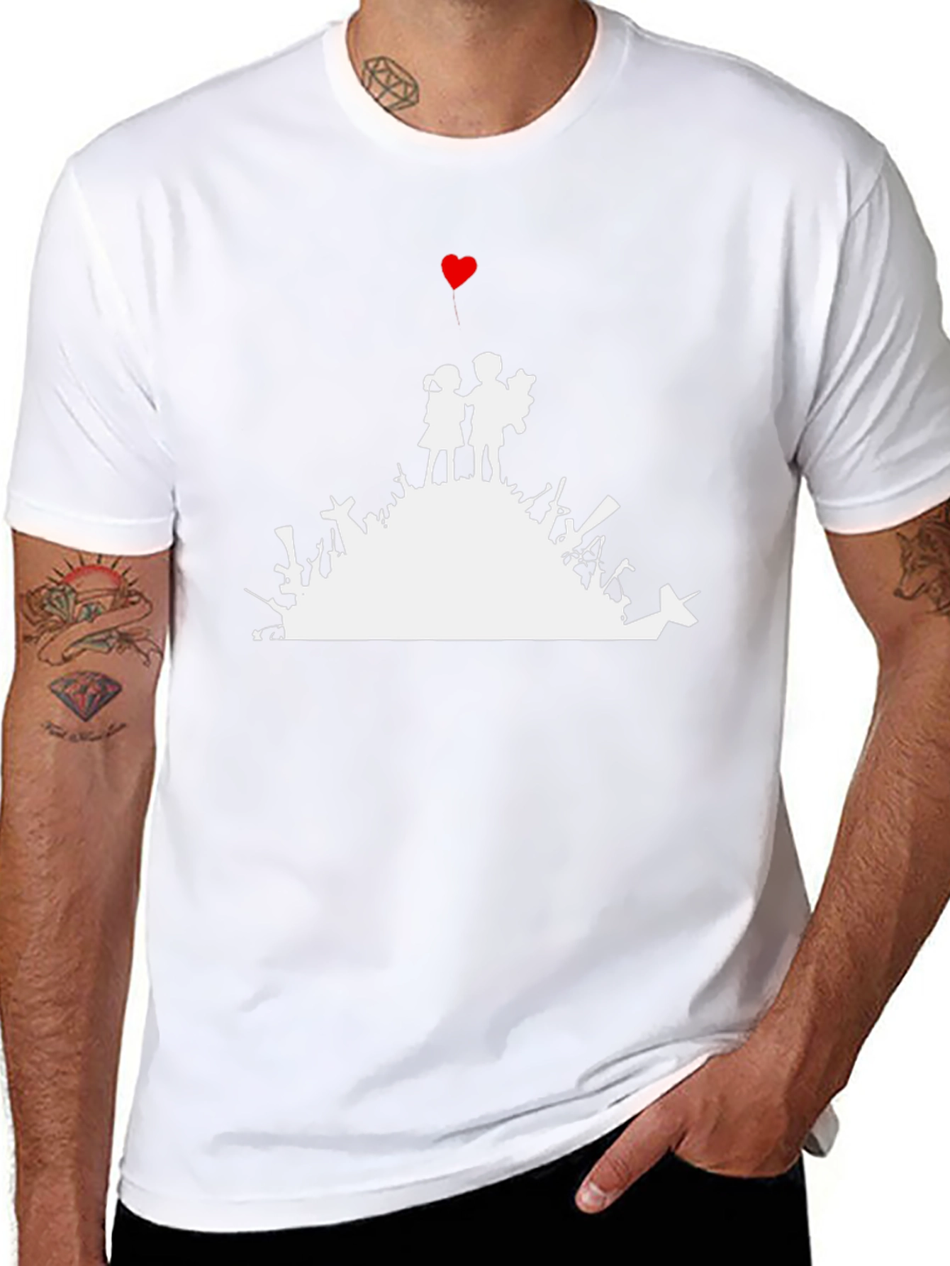 Peace Over War T-Shirt Black Graphic Tee
