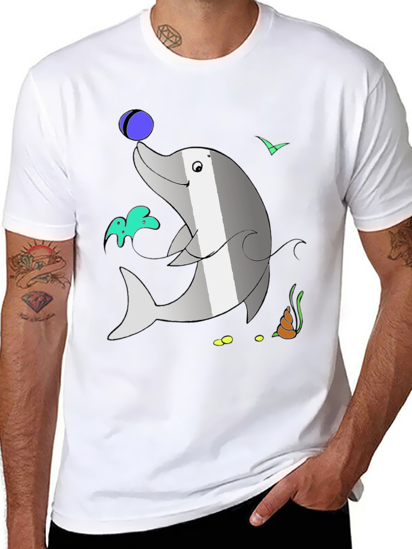 Dolphin Ball T-Shirt - Fun Aquatic Design