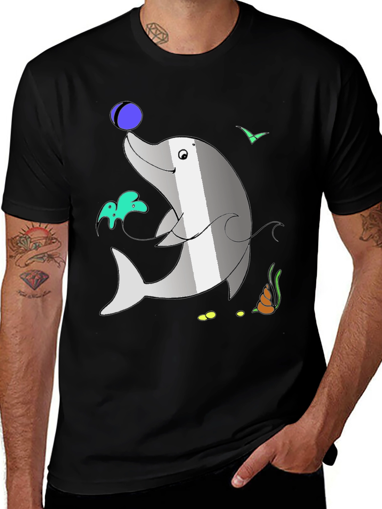 Dolphin Ball T-Shirt - Fun Aquatic Design