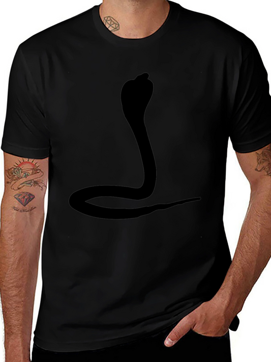 Mens Black Cobra Graphic Tee