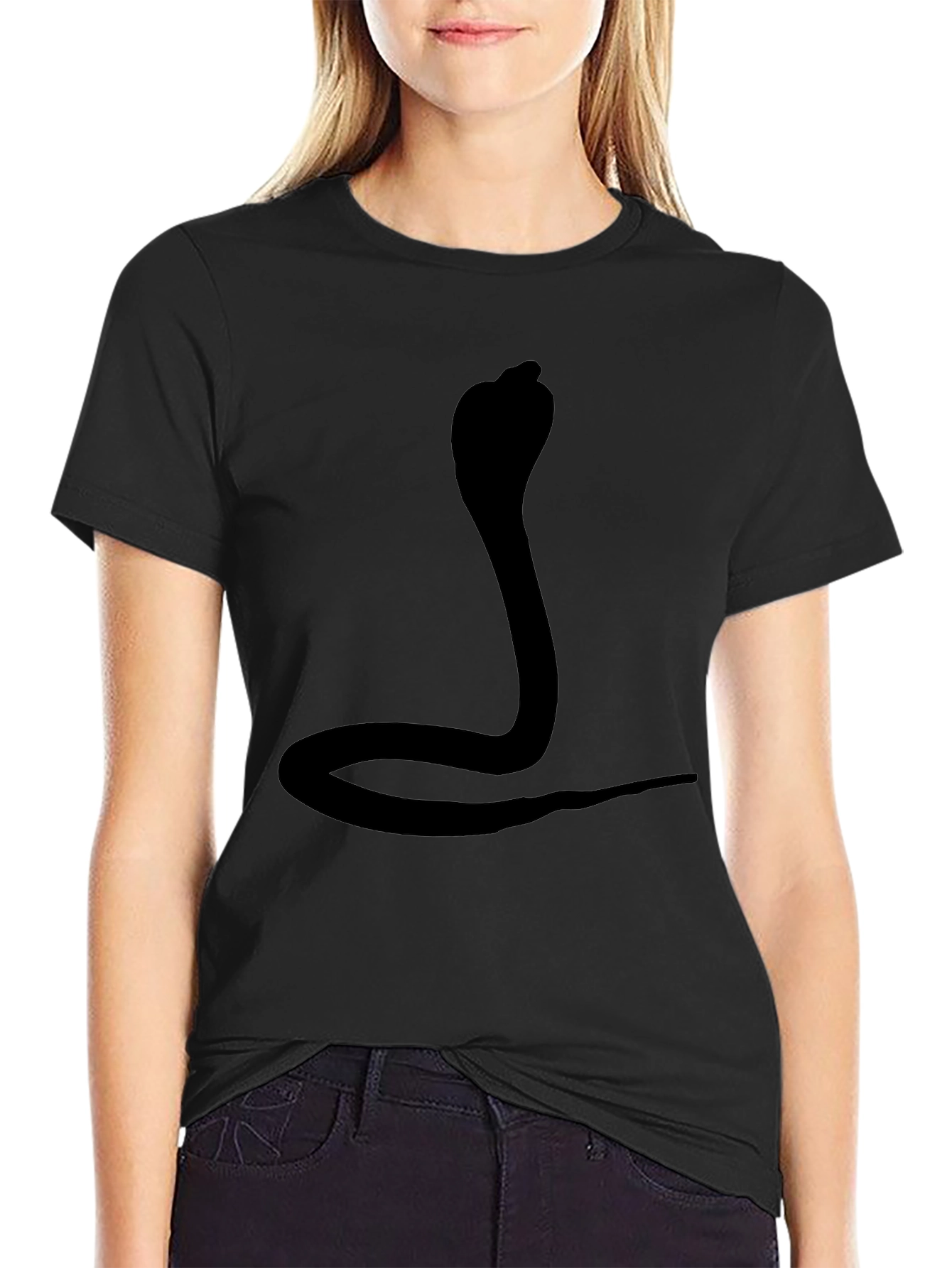 Mens Black Cobra Graphic Tee