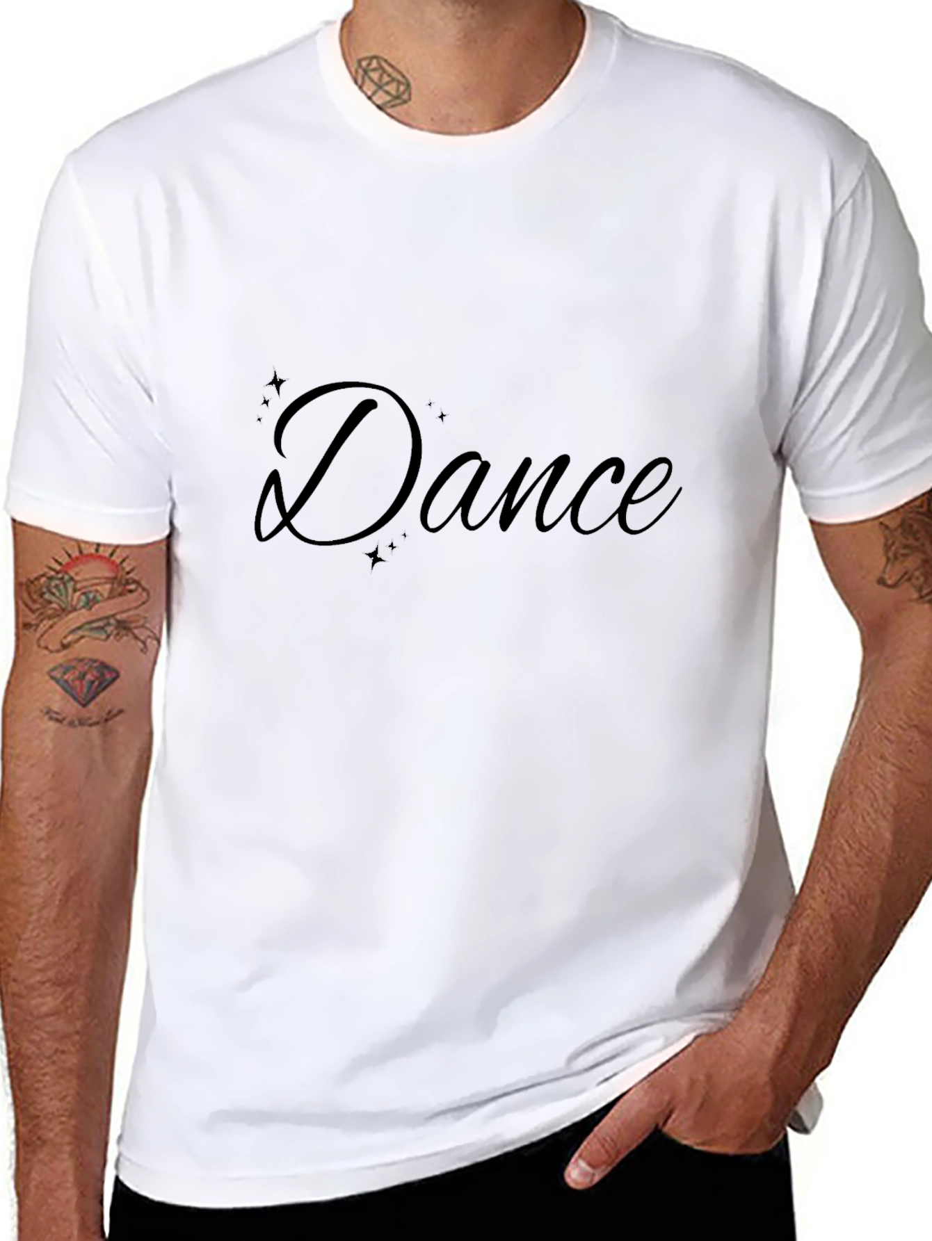 Dance Graphic Black T-Shirt Casual Style
