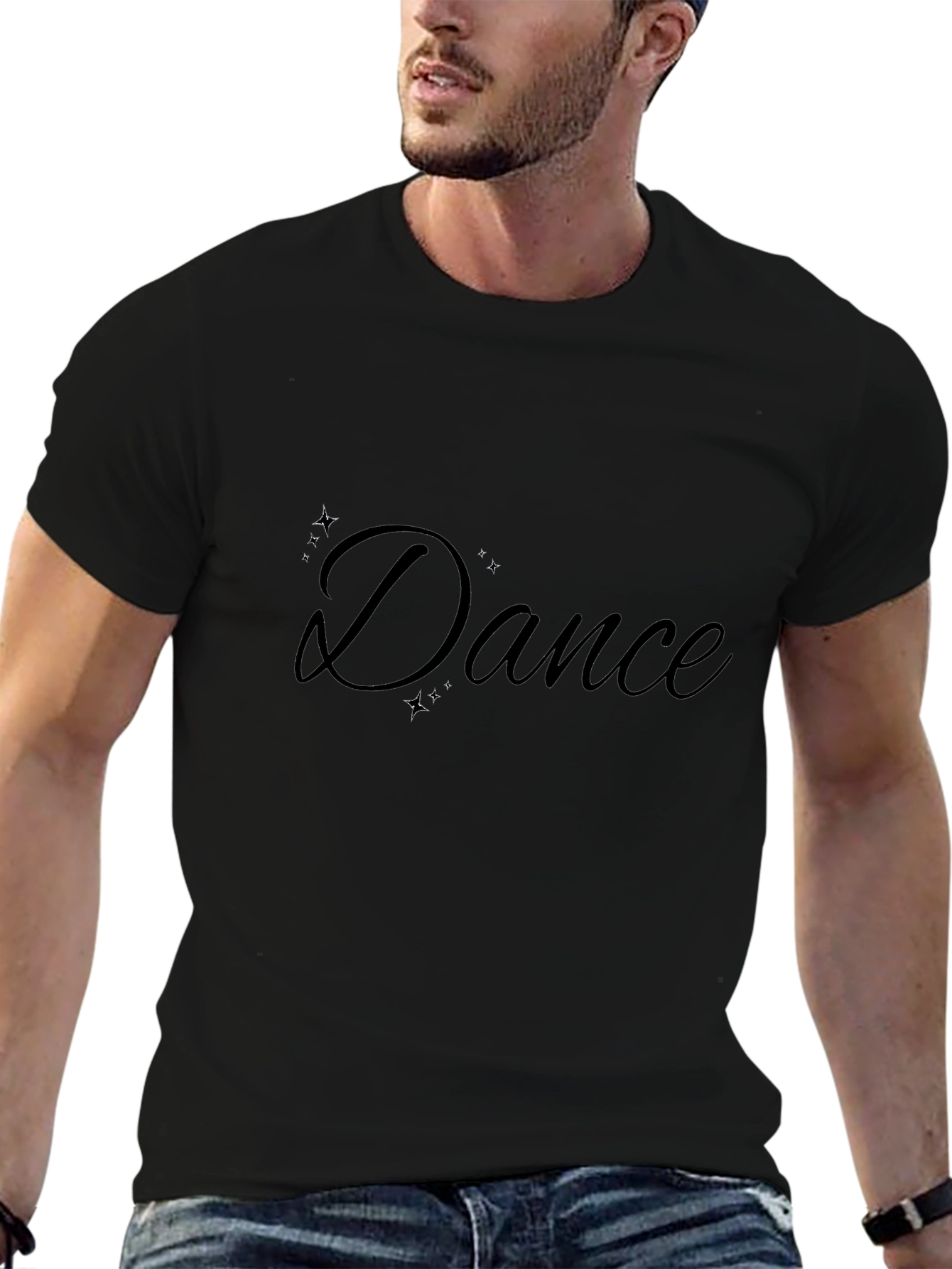 Dance Graphic Black T-Shirt Casual Style