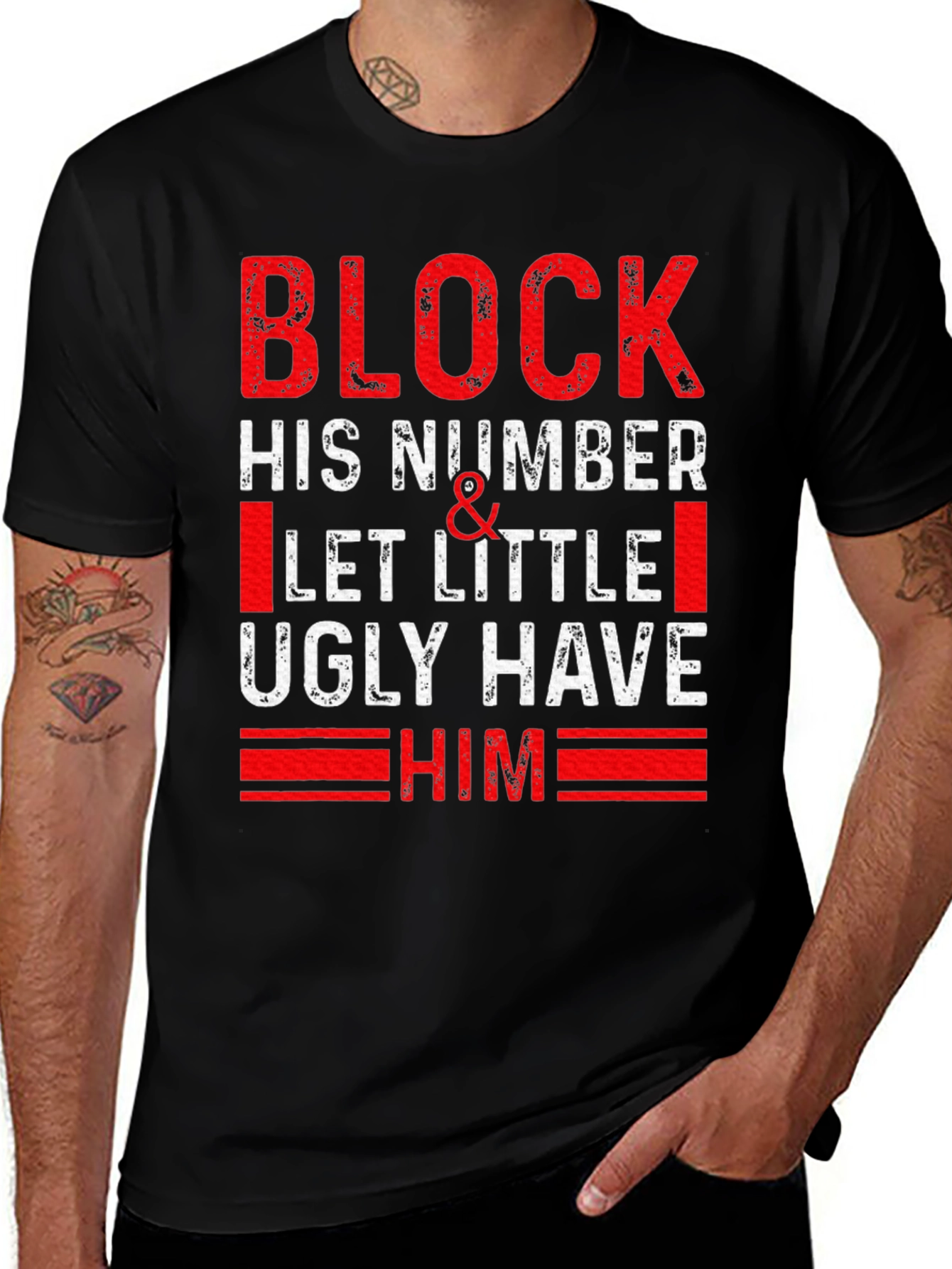 Block His Number T-Shirt - Funny Sarcastic Tee