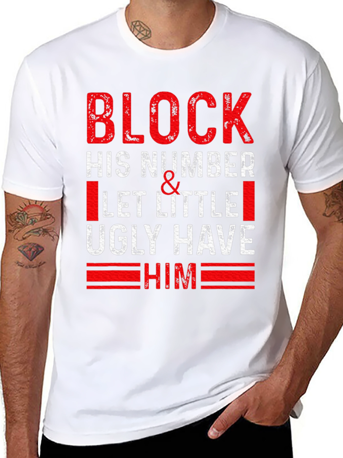 Block His Number T-Shirt - Funny Sarcastic Tee