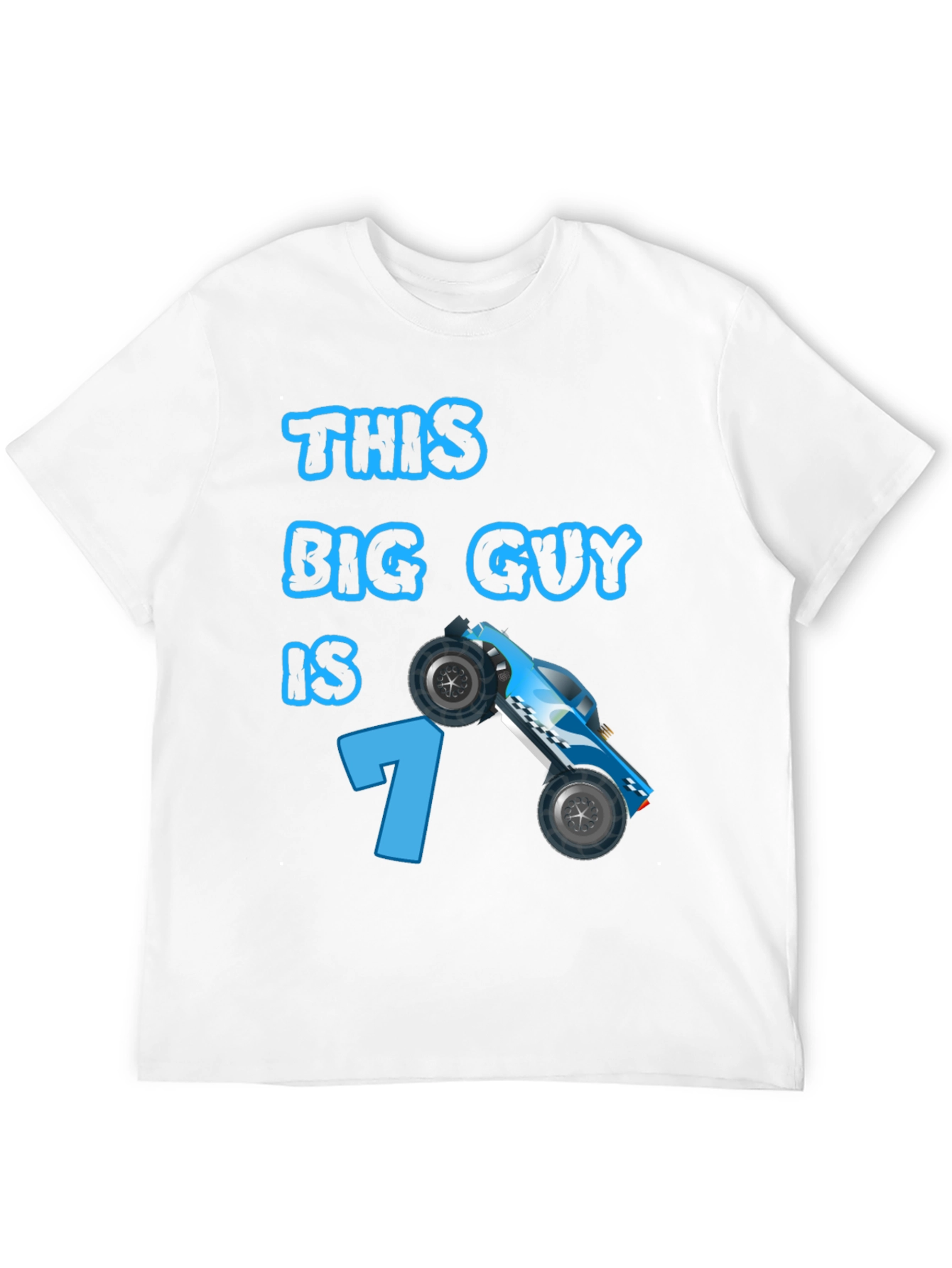 This Big Guy is 7 Race Car Birthday T-Shirt