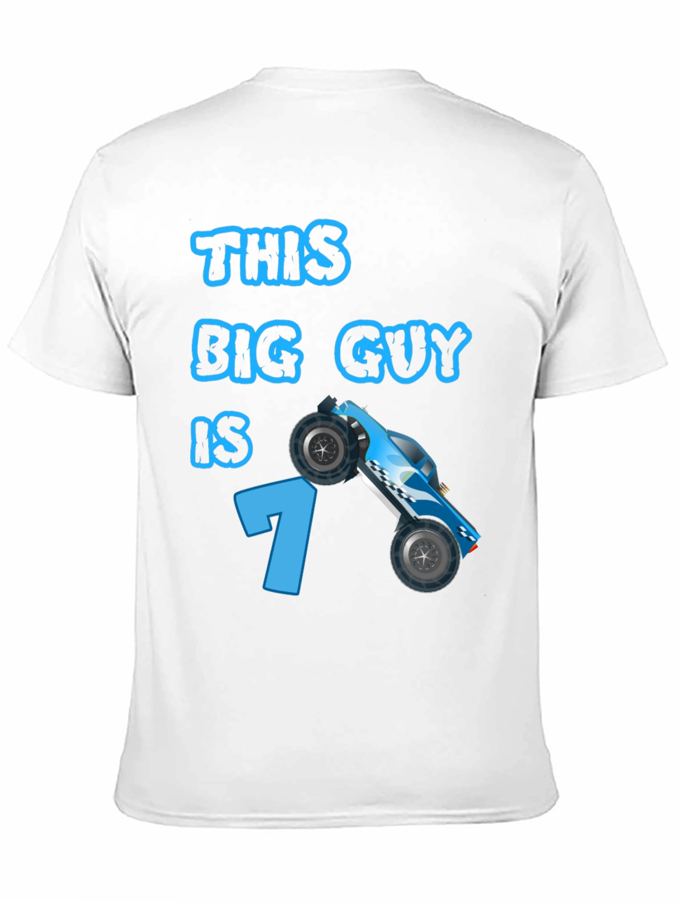 This Big Guy is 7 Race Car Birthday T-Shirt