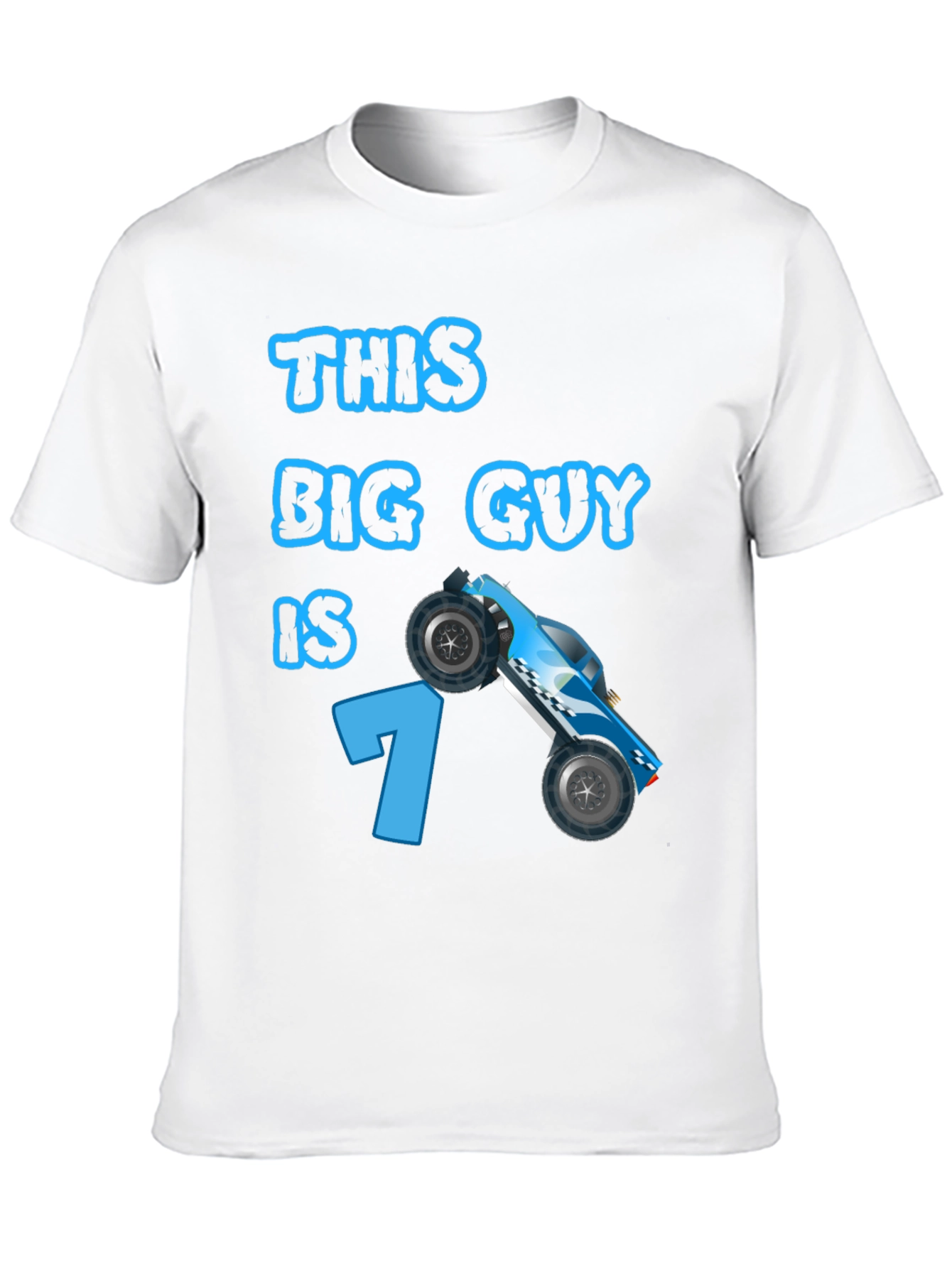 This Big Guy is 7 Race Car Birthday T-Shirt