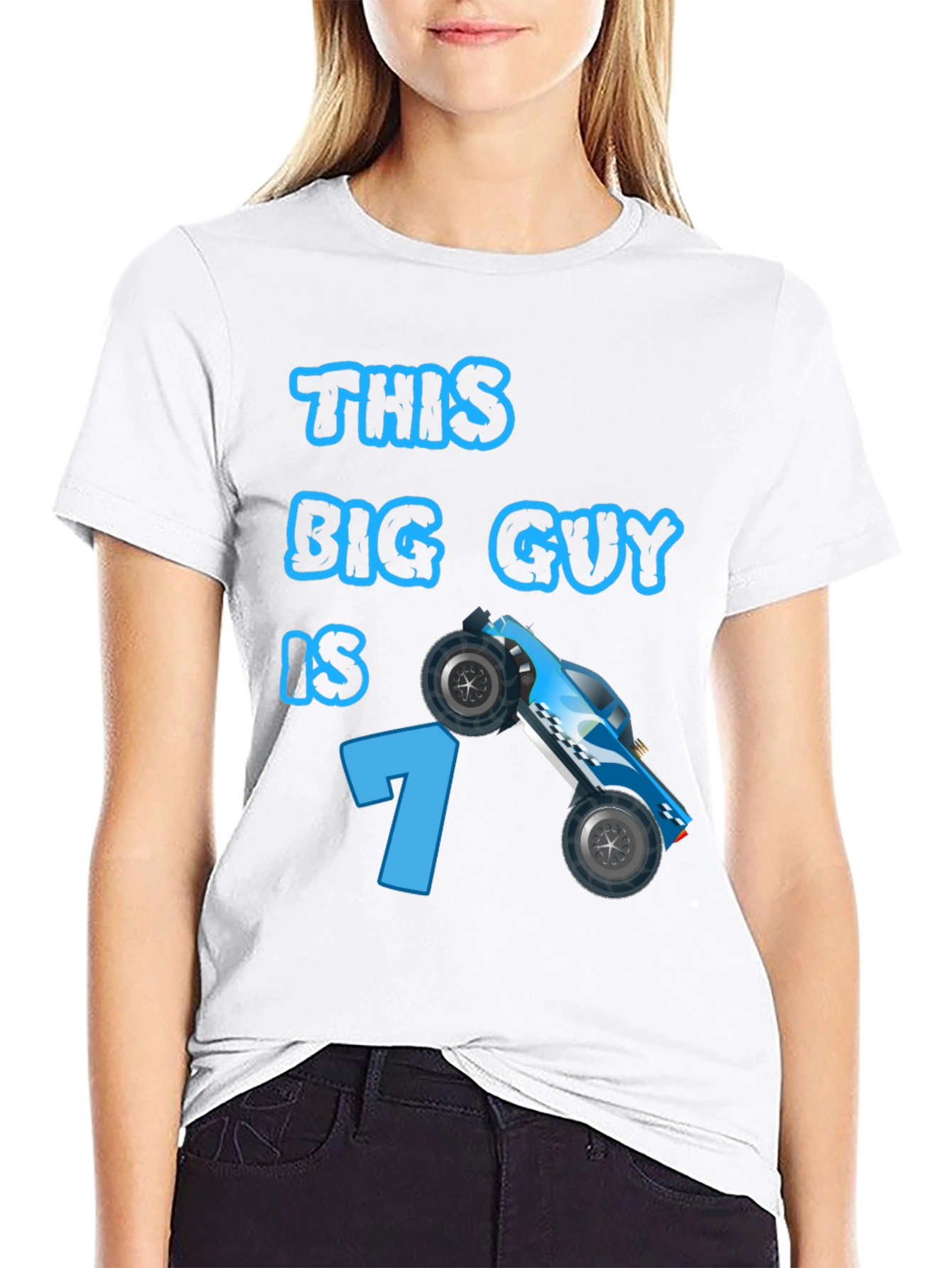 This Big Guy is 7 Race Car Birthday T-Shirt
